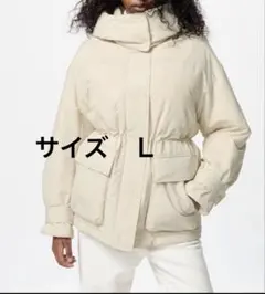 ユニクロ　ハイブリッドダウンコート　レディースL