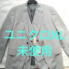 ユニクロジャケ＆ベスト青白細ストライプのサムネイル