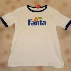 Fanta リンガーTシャツ ホワイト×ネイビー
