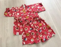 アンパンマン ベビー甚平 レッド 100サイズ