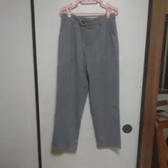 グレー ヘリンボーン カジュアルパンツ