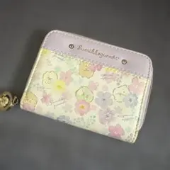 すみっコぐらし 花柄 ラウンドファスナー財布
