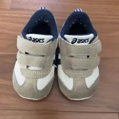 asics ベビーシューズ グレー/ネイビー