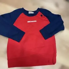 mikiHOUSE 赤・紺 トレーナー 90