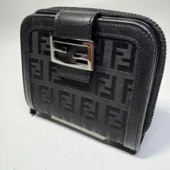 美品　FENDI フェンディ ウォレット 二つ折り ズッキーノ キャンバス