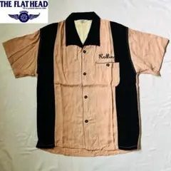 THE FlatHead フラットヘッド レーヨン ボーリングシャツ ピンクのサムネイル