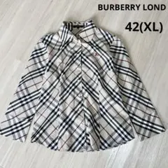 極美品　希少　大きいサイズ　バーバリー　ノバチェック　シャツ　七分袖　42