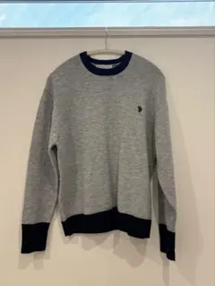 U.S. POLO ASSN. ／CPCM 1ポイント刺繍クルーネックニット