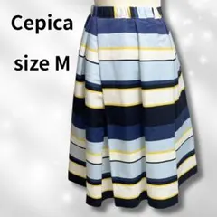 Cepica セピカ ストライプ フレアスカート M相当のサムネイル