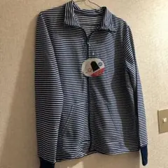 レディース　ボーダー柄パーカー