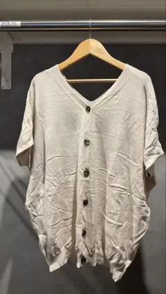 AZUL by moussy 半袖ニットカーディガン