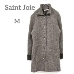 ロングコート　M ブラウン　毛100 ヴィンテージ　レトロ　暖か　長袖　希少