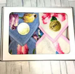 新品未使用★FEILER 花柄タオルハンカチ2枚セット