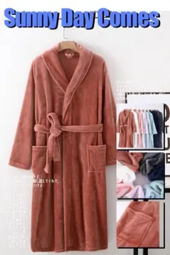 126 秋冬レディース メンズ ガウン バスローブ 風呂上がり 着る毛布男女兼用