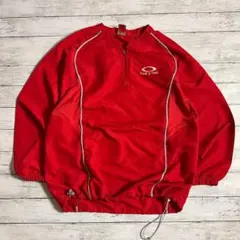 た*る様 NIKE ナイキ ハーフジップ ナイロンジャケット 赤 L トラックフ