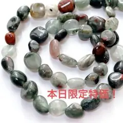 bn034/天然石◇アフリカンブラッドストーン　タンブル　1連