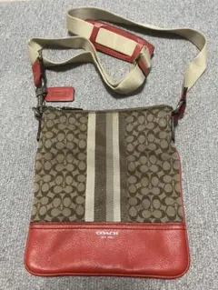 COACH ショルダーバッグ シグネチャーストライプ スウィングパック コーチ