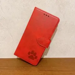 iPhone12promax 手帳型 ケース 肉球 レザー 犬 猫 動物 ペア