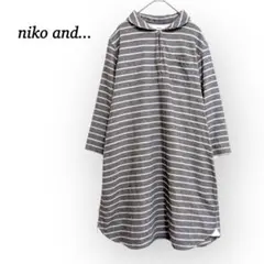 ニコアンド コットン ワンピース 【F】 ボーダー ゆったり ナチュラル 春服