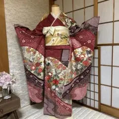 振袖フルセット　成人式　振袖　長襦袢　髪飾り　履物　バッグ　足袋