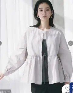 OPAQUE.CLIP オペークドットクリップ 撥水ノーカラーペプラムブルゾンＳ