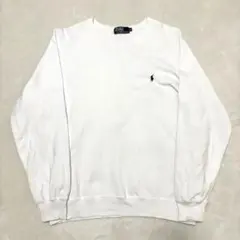 ポロラルフローレン クルーネックスウェット ホワイト LLサイズ