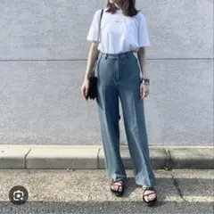 【美品】GU カットソーカラースラックス S