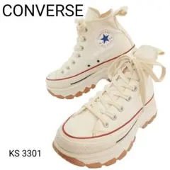 コンバース　美品　トレックウェーブ　ハイカット　厚底　1SD034　24.5