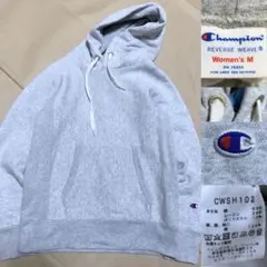 Champion パーカー スウェット リバースウィーブ M レディース 無地