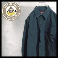 mt212　COVINGTON オーバーサイズ　ワークシャツ　無地　長袖　黒