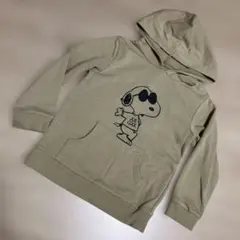 スヌーピー フード付きパーカー ベージュ
