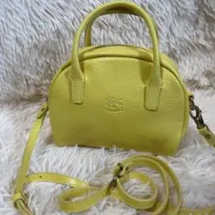 ￼未￼使用保管品✨イルビゾンテ　ショルダーバッグ　2wayレザー　イエロー　現行