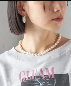 淡水パール マンテルネックレス 40cm