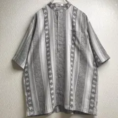 極美品❤️ブロカント コットンボイルフロンセシャツ ゆったり羽織り