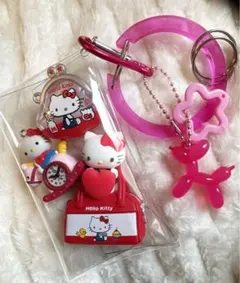 ガチャ詰めポーチ キティちゃん 赤 なつかしアイテム ミニチュアコレクション