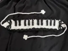 ハンドメイド かぎ編み ヘッドドレス ピアノ