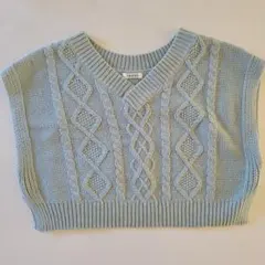 INGNIイング　 Vネック 春ニットベスト　サイズM