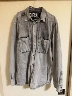 DIESEL デニムシャツ ペイズリー柄 ダークネイビー - メルカリ