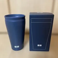 UNIQLO ネイビー タンブラー 蓋付き