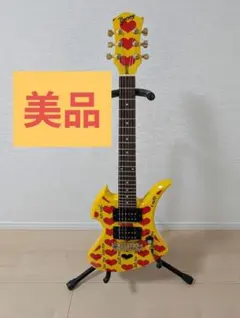 美品] バーニー YH-JR hideモデル アンプ内蔵ギター イエローハート