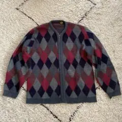 BRENT モヘア混 ヴィンテージ アーガイルカーディガン M BRENT モヘア混 ヴィンテージ アーガイルカーディガン M BRENT