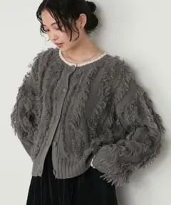 COHINA コヒナ カットジャカード タックデザインブラウス ブラック 