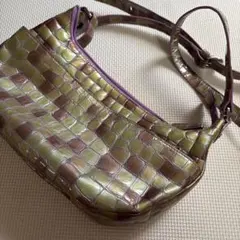 COCCO FIORE クロコダイル型押しショルダーバッグ