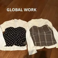 グローバルワーク　ドッキング長袖トップス