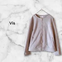 Vis ノーカラージャケット ライトグレー M