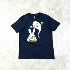 美品 graniph Tシャツ オバケの天ぷら メガネウサギ せなけいこ S/紺のサムネイル