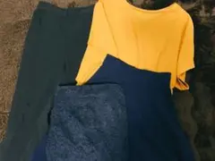 【GU】4点　セット　ジーユー　トップス　パンツ　スカート　膝丈スカート