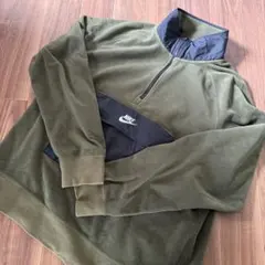 Nike ハーフジップ フリースジャケット オリーブ