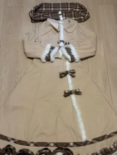 レディース Lサイズ コート ベージュ フリル付き