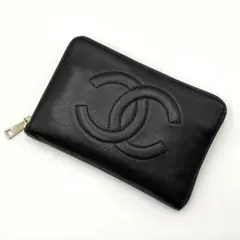美品✨CHANEL シャネル ココ キャビアスキン ラウンドファスナー 長財布